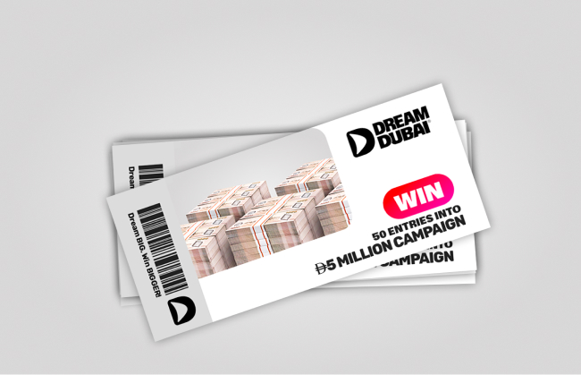 50 entries into our AED5,000,000 campaign