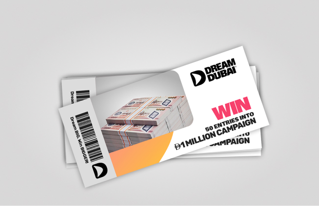 50 entries into our AED1,000,000 campaign