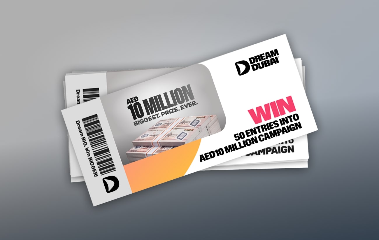 50 entries into our AED10,000,000 campaign