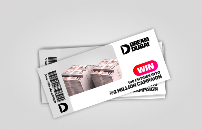 100 entries into our AED2,000,000 campaign